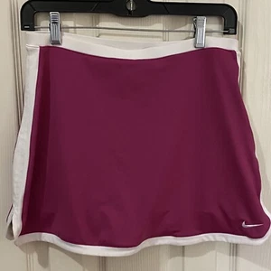 Nike dry fit athletic skirt, YXL (18), raspberry pink/white, attached shorts - Picture 1 of 8