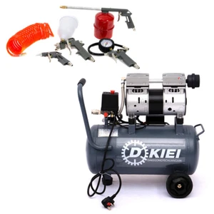 DKIEI Wheel Compressor Oilless Silent Air Compressor 25L 2.5HP 8Bar PRO Portable - Picture 1 of 21