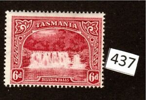 BJ’s 437* TASMANIA 1899-1900 6d DILSTON FALLS Wmk. TAS P 14 MINT F-VF