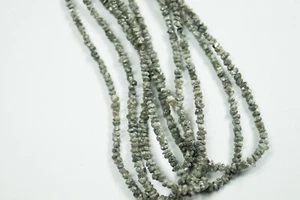 20" inc natural Gray Raw Diamonds Beads Strand 2-3mm Rough Diamond beads strand - Foto 1 di 4