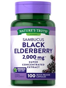 Sambucus Black Elderberry 100 Capsules - Picture 1 of 12