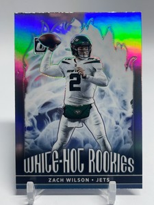 2021 Donruss Optic Zach Wilson White-Hot Rookies Holo Prizm RC #WHR-1 Jets