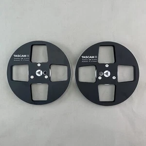 2X Standard 7 Inch TASCAM Black 1/4" Empty Tape Reels For R2R Tape Recorders - Picture 1 of 5