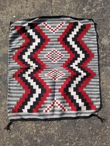 Antique Navajo Hand-woven Native American Eye Dazzler Wool Small Rug 91x76cms - Picture 1 of 12