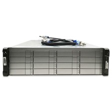 3U 16 Bay LFF UNRAID External JBOD Storage w/ LSI 9200-8e HBA SFF-8088 Cable