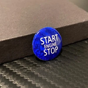 MINI Gen 2 Start Stop Button Cover Blue Carbon Fibre JCW R55 R56 R57 R58 coop S - Picture 1 of 4