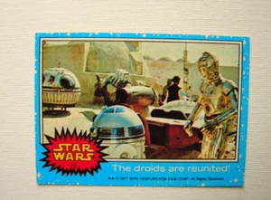 Star Wars TOPPS 1977 Blue 1st series edition trading card #12 droids 822 - Picture 1 of 3