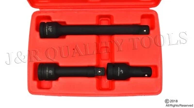 3pc Heavy Duty 3/4" Extension Impact Set 4" 6" 10" For Socket Ratchet Automotive - Image 1 of 2