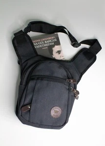 Marsupio uomo marsupio marsupio tracolla gamba borsa sport tracolla viaggio nero - Foto 1 di 4