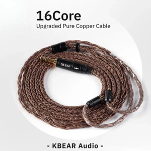 Cavo Auricolari 16 Core Rame Puro 2PIN/MMCX/QDC Connettore Auricolari Uso per KZ ED - Foto 1 di 33