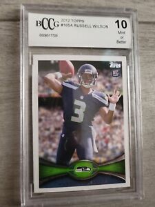 Russell Wilson Topps 2012 #165a (RC) ROOKIE BECKETT  BCCG 10 NON AUTO 