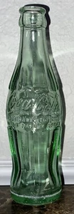 "Botella vintage de Coca Cola de 6 oz de vidrio verde de la década de 1920 City - Columbus, Georgia 8""" - Imagen 1 de 3