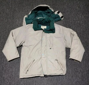 Vintage Eddie Bauer Goose Down Parka Puffer Jacket Men's Size Medium Beige - Picture 1 of 8