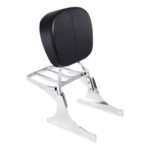 Chrome Sissy Bar Backrest Luggage Rack For Harley Softail FLST, FLSTC FLSTNSE US - Picture 1 of 9