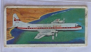 Lockheed Electra USA Wings Across The World 1962 Lyons Tea Aeroplane Card (B2)