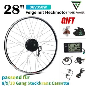 28 Zoll 700C E-Bike Conversion Kit Fahrrad Umbausatz Heckmotor für Kassette - Bild 1 von 16