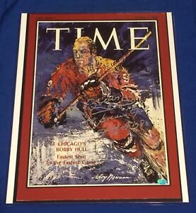 Bobby Hull Signed 1968 Time Cover 16x20 Photo PSA/DNA COA Leroy Neiman Chicago