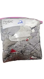 Random Scrap Fabric Bag – Quilting Patchwork Themed Scraps – 1 Gallon Bag- Greys - Picture 1 of 4