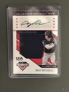 2019 Adley Rutschman Stars & Stripes Collegiate Silhouettes AUTO #062/199 - Imagen 1 de 2