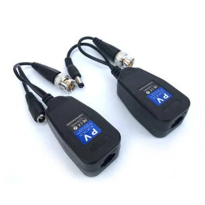 1 Pair CVI/TVI/AND Passive Video Balun Transceiver Supply Power 2 In 1 RJ45 - Image 1 of 4