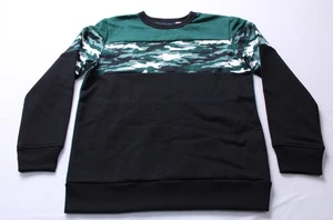 The Children's Place Boy's Camo Colorblock Fleece Sweatshirt WR4 Black Large NWT - Picture 1 of 3