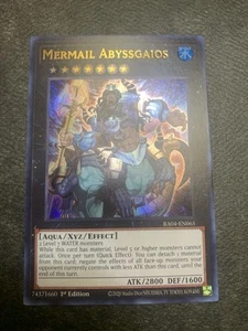 Yu-Gi-Oh! TCG Mermail Abyssgaios Collector’s Rare Foil RA04-EN065 1st Edition NM - Picture 1 of 2