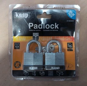 (S) Kasp Laminated Steel Padlock Twin Pack, 40mm, New, SPD - Picture 1 of 2