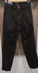 Pantalones de Colección Nuevos con Etiquetas Bugle Boy Plisados Caqui Negros Talla 14 Ajustados - Imagen 1 de 7
