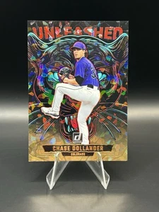 2025 Donruss Baseball Chase Dollaner #9 Unleashed Gold Cracked Ice 1/10 Rockies - Picture 1 of 4