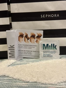 Milk Makeup Flex Foundation Stick Deep/Fonce & Hydro Grip Primer Samples 0.1 oz - Picture 1 of 5
