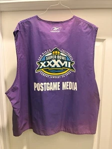 2003 Super Bowl XXXVII POSTGAME MEDIA VEST REEBOK - Picture 1 of 9