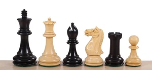 Oxford ebonisierte Schachfiguren von Sunrise Games, 32-teiliges Set, Königshöhe 9,5 cm - Bild 1 von 3