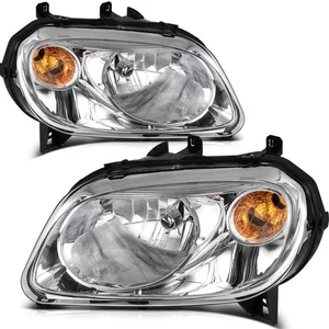 Headlights Assembly Left+Right For 2006-11 Chevy HHR Chrome Housing w/Reflector - Picture 1 of 9