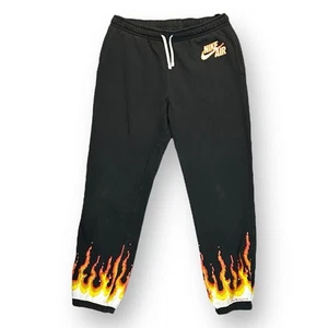 Nike Chase Reed Collection Flames Fleece Jogger Sweatpants Men XL Black RARE!!!! - Picture 1 of 13