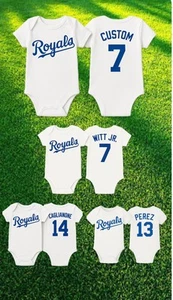 Body de béisbol personalizado de los Kansas City Royals - nombre y número personalizados - Imagen 1 de 6
