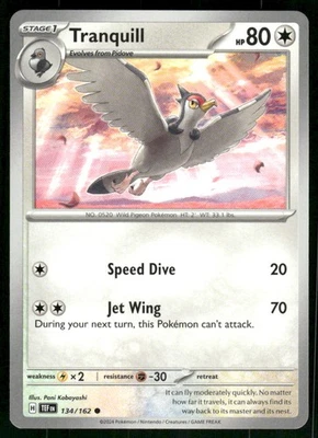 Tranquill 134/162 Common Normal NM Pokemon SV05: Temporal Forces - Image 1 of 2