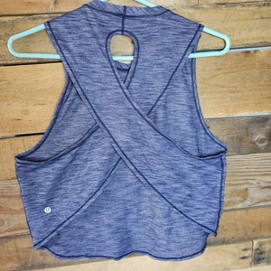 Lululemon Fast As Light Muscle Tank Damen meliert blau Crossback Top sportlich - Bild 1 von 5