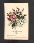 C1959 Religious God Watched WE Mack Flower Bouquet c1941 vintage postcard