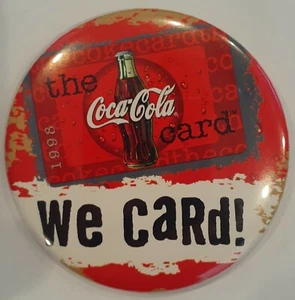 Coca-Cola Coke We Card Pinback, pin, button, 1998, New Old Stock - Picture 1 of 1