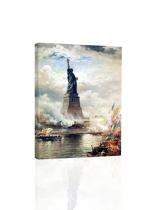 Edward Moran-Unveiling The Statue of Liberty 1886 - CANVAS or PRINT WALL ART - Picture 1 of 2