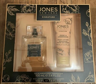 Jones New York Signature Peony & Amberwood Eau de Parfum Mujer Conjunto de Regalo Caja NUEVO Foto 1 de 4
