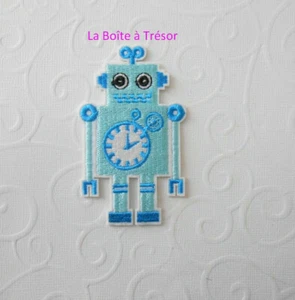 Écusson Patch Robot Brodé Thermocollant ou à Coudre **4,8x8cm** Réf.7 - Imagen 1 de 1