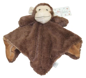 Oobles Monkey Plush Security Blanket Lovey Baby Infant Rattle Toy Brown NWT - Picture 1 of 3