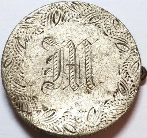Love Token "M" Fancy Design 1861 Seated Liberty Quarter VF details Free Shipping Cover