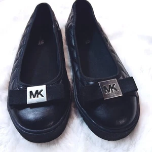 Michael Kors Calitracie gesteppte Mädchen Größe 2 schwarz flach - Bild 1 von 14