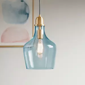 Auburn Bell Shaped Glass Pendant - Picture 1 of 12