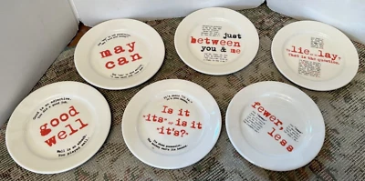 6 Placas Tuxton GrammarWare Gramática Correcta Pedantería Scrabble Peligro Foto 1 de 3