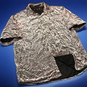 Stacy Adams Shirt 3XL XXXL Terry Rayon Lined Club Abstract Paisley 3D Textured - Picture 1 of 17
