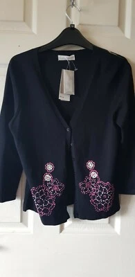 GEORGE COLLECTION ASDA BLACK FLORAL CARDIGAN SIZE 12 - Image 1 of 4