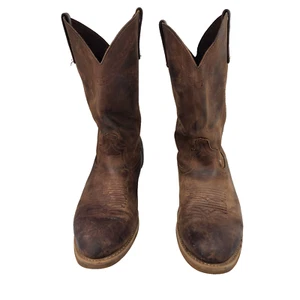 Masterson Boots Mens Size 10.5 EW Brown Pull On Leather Cowboy Style RB4000 - Picture 1 of 7